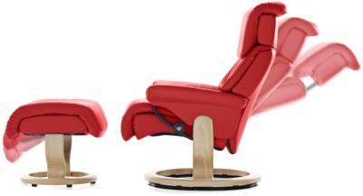 Ekornes Red Reclining Chair