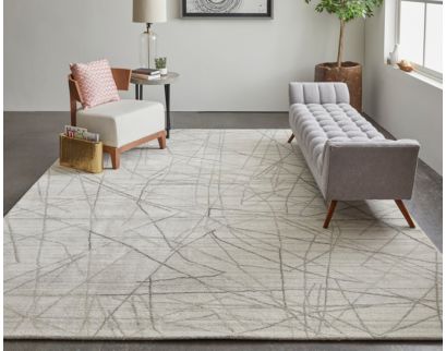 Feizy Rugs Whitton Ivory/Gray 8 X 10 Rug