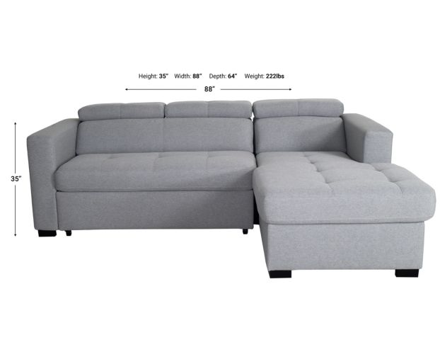 Fine Home Limited Gigi 2-Piece Popup Sleeper Sectional large image number 11