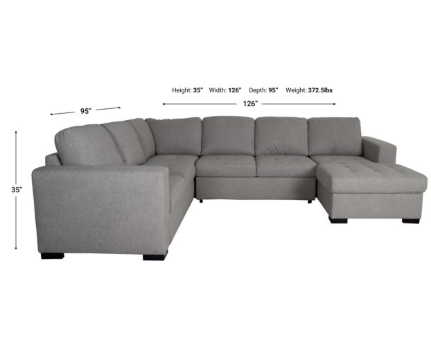 Fine Home Limited Claire 3-Piece Sleeper Sectional large image number 9