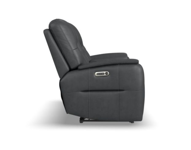 Flexsteel Industries Inc Wilson Thunder Leather Power Reclining Loveseat with Console large image number 3