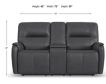 Flexsteel Industries Inc Wilson Thunder Leather Power Reclining Loveseat with Console small image number 6