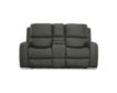 Flexsteel Industries Inc Linden Charcoal Leather Power Reclining Loveseat with Console small image number 1