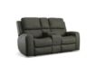 Flexsteel Industries Inc Linden Charcoal Leather Power Reclining Loveseat with Console small image number 2