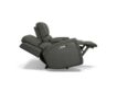 Flexsteel Industries Inc Linden Charcoal Leather Power Reclining Loveseat with Console small image number 4