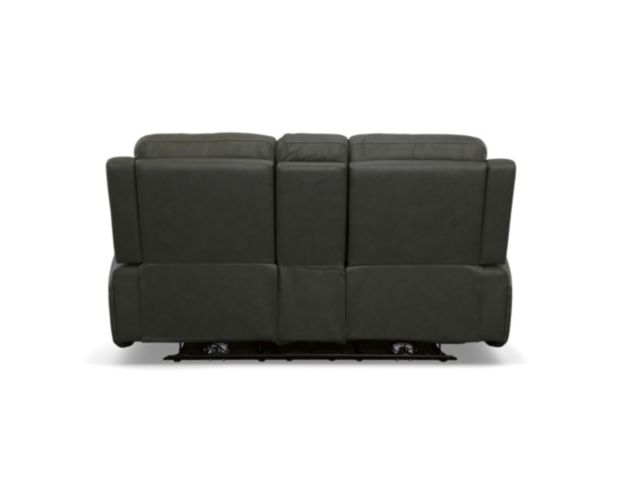 Flexsteel Industries Inc Linden Charcoal Leather Power Reclining Loveseat with Console large image number 6