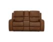 Flexsteel Industries Inc Linden Caramel Leather Power Reclining Loveseat with Console small image number 1