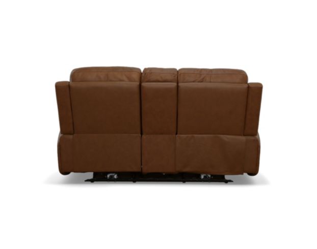 Flexsteel Industries Inc Linden Caramel Leather Power Reclining Loveseat with Console large image number 2