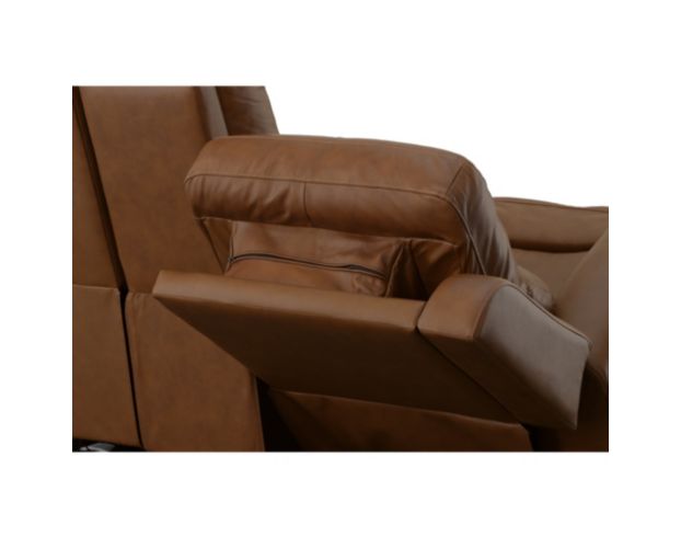 Flexsteel Industries Inc Linden Caramel Leather Power Reclining Loveseat with Console large image number 6