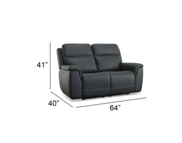 Flexsteel Industries Inc Sawyer Marine Leather Power Reclining Loveseat large image number 9