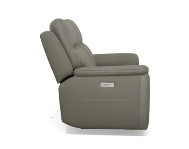 Flexsteel Industries Inc Sawyer Gray Leather Power Reclining Loveseat large image number 7