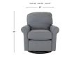 Flexsteel Industries Inc Parkway Blue Swivel Glider small image number 8