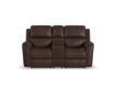 Flexsteel Industries Inc Henry Burnt Umber Leather Power Reclining Loveseat with Console small image number 1