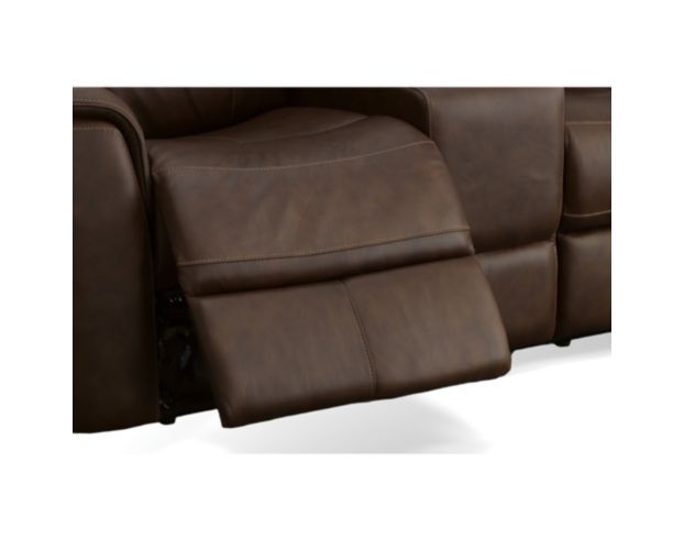 Flexsteel Industries Inc Henry Burnt Umber Leather Power Reclining Loveseat with Console large image number 5