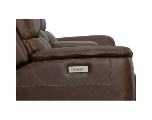 Flexsteel Industries Inc Henry Burnt Umber Leather Power Reclining Loveseat with Console large image number 7