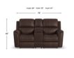 Flexsteel Industries Inc Henry Burnt Umber Leather Power Reclining Loveseat with Console small image number 9