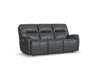 Flexsteel Wilson Thunder Leather Power Reclining Sofa