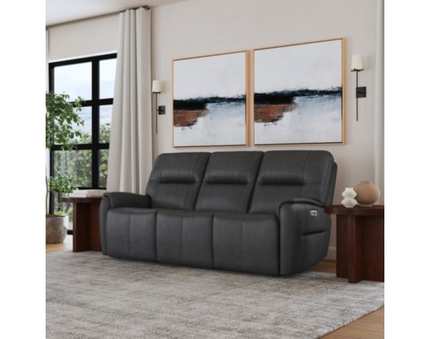 Flexsteel Wilson Thunder Leather Power Reclining Sofa large image number 4