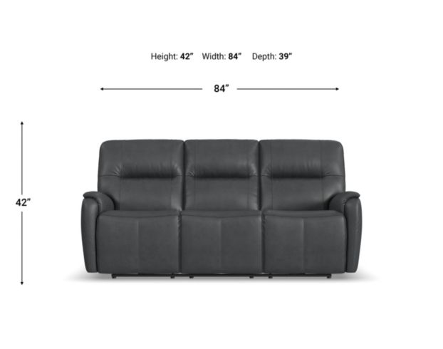 Flexsteel Wilson Thunder Leather Power Reclining Sofa large image number 5