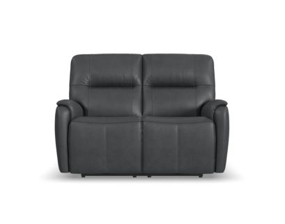 Flexsteel Wilson Thunder Leather Power Reclining Loveseat