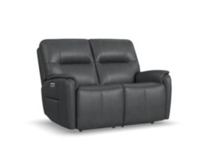 Flexsteel Wilson Thunder Leather Power Reclining Loveseat