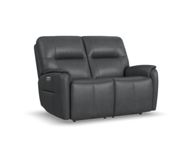 Flexsteel Wilson Thunder Leather Power Reclining Loveseat large image number 2