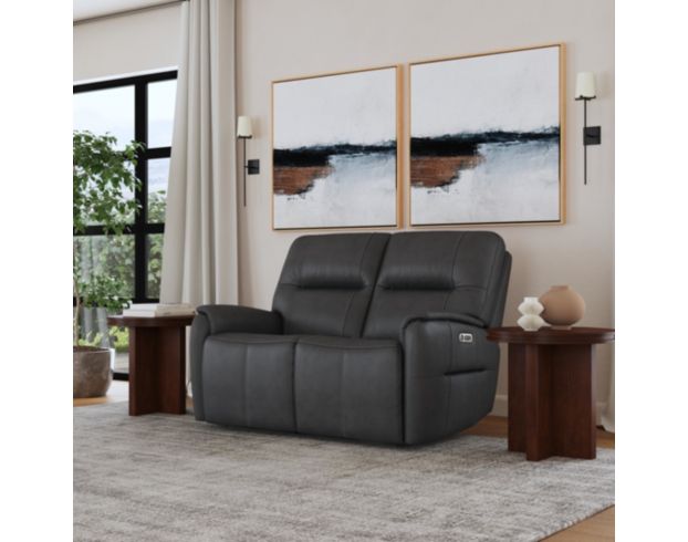 Flexsteel Wilson Thunder Leather Power Reclining Loveseat large image number 4