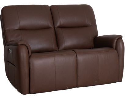 Flexsteel Wilson Cafe Leather Power Reclining Loveseat