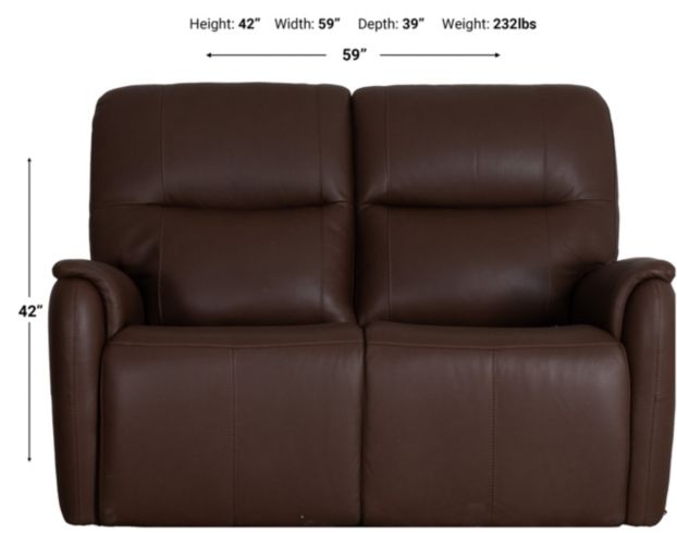 Flexsteel Wilson Cafe Leather Power Reclining Loveseat large image number 6