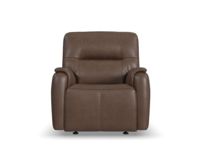 Flexsteel Wilson Cafe Leather Power Glider Recliner