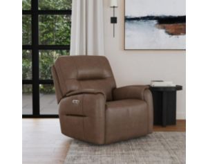 Flexsteel Wilson Cafe Leather Power Glider Recliner