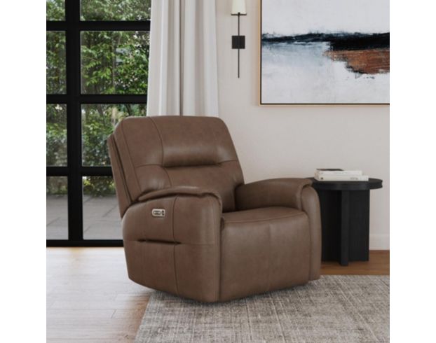 Flexsteel Wilson Cafe Leather Power Glider Recliner large image number 2