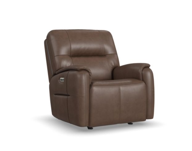 Flexsteel Wilson Cafe Leather Power Glider Recliner large image number 3