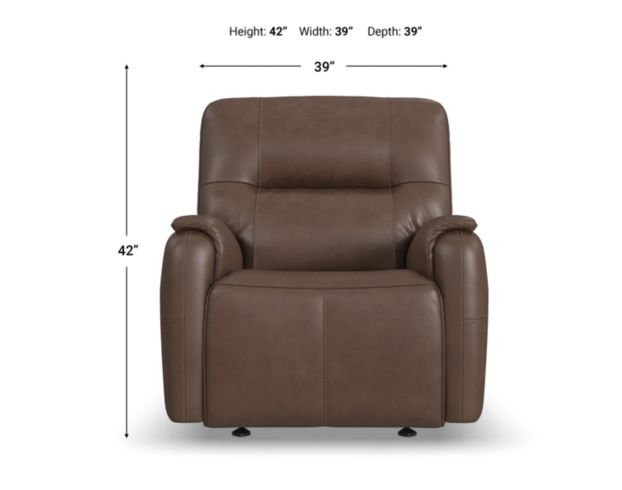 Flexsteel Wilson Cafe Leather Power Glider Recliner large image number 5