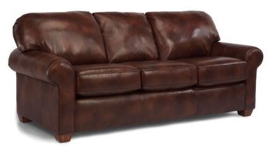 Flexsteel Thornton 100% Leather Queen Sleeper | Homemakers 