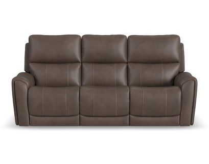 Flexsteel Carter Cappuccino Power Reclining Sofa with Drop Down Console