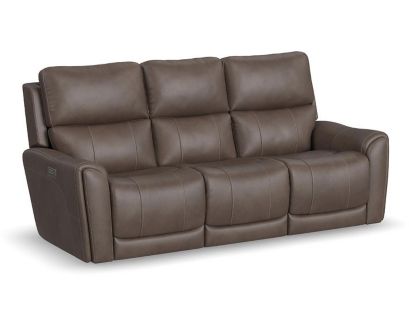 Flexsteel Carter Cappuccino Power Reclining Sofa with Drop Down Console