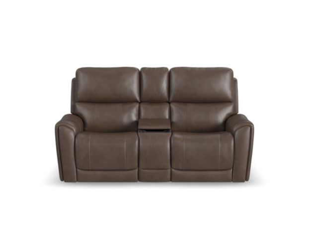 Flexsteel Carter Cappuccino Power Reclining Loveseat with Console large image number 1