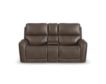 Flexsteel Carter Cappuccino Power Reclining Loveseat with Console small image number 1