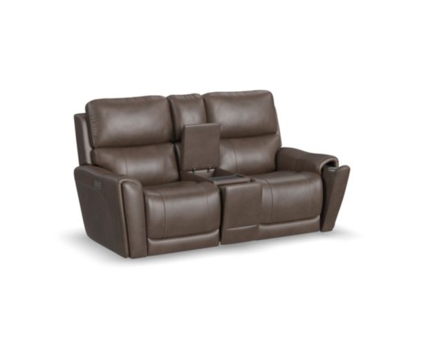 Flexsteel Carter Cappuccino Power Reclining Loveseat with Console large image number 4