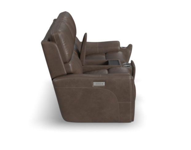 Flexsteel Carter Cappuccino Power Reclining Loveseat with Console large image number 5