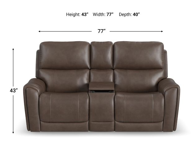 Flexsteel Carter Cappuccino Power Reclining Loveseat with Console large image number 8