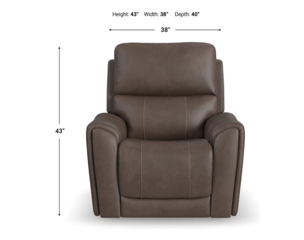 Flexsteel Carter Cappuccino Power Recliner large image number 7