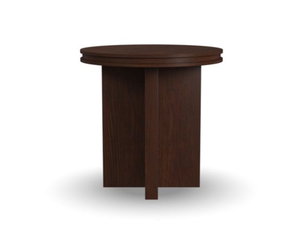 Flexsteel Waterfall Walnut Round End Table large image number 1