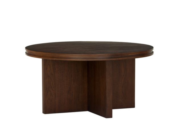 Flexsteel Waterfall Walnut Round Coffee Table large image number 1