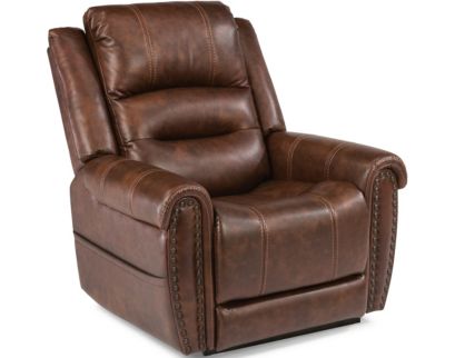 Flexsteel Oscar Brown Lift Recliner with Power Headrest and Lumbar