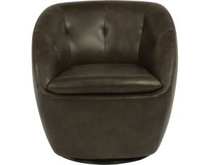 Flexsteel Wade Gray 100% Leather Swivel Chair