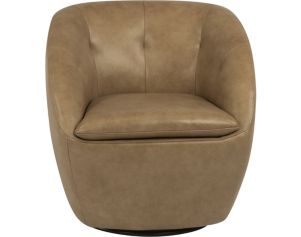 Flexsteel Wade Beige 100% Leather Swivel Chair