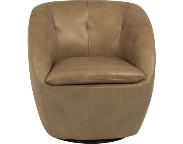 Flexsteel Wade Beige 100% Leather Swivel Chair large image number 1
