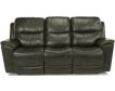 Flexsteel Cade Black Leather Power Recline Sofa small image number 1